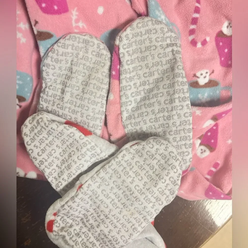 Lot Carter’s Girl Fleece Sleeper Footed Pajama Sz 4 / 4T